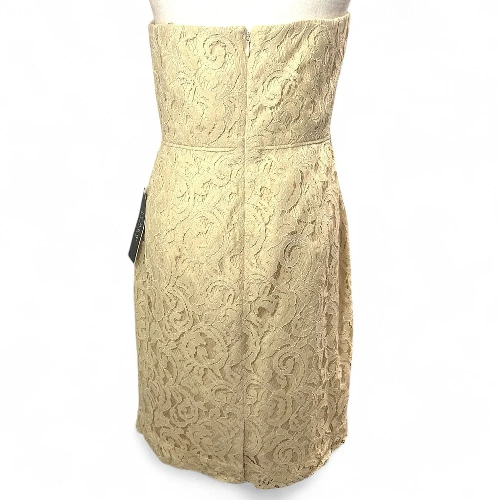 NEW J.Crew Kelsey Strapless Dress in Leavers Lace Size 8 Style b7678 Champagne